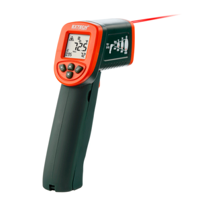 Extech IR267 Mini infrahőmérő, K-típusú bemenettel, 12:1, 600 Celsius