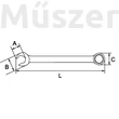 EGA Master 69869 Mastergear Combination csillag-villáskulcs készlet, 12 db, 8...19 mm