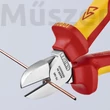 KNIPEX 70 06 160 T VDE szigetelt oldalcsípőfogó, rögzítőszemmel, 160 mm