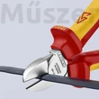 KNIPEX 70 06 160 T VDE szigetelt oldalcsípőfogó, rögzítőszemmel, 160 mm