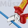 KNIPEX 70 06 160 T VDE szigetelt oldalcsípőfogó, rögzítőszemmel, 160 mm