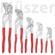 KNIPEX 00 19 55 S4 Fogókulcs készlet 5-részes, fogó-, csavarkulcs és csőfogó készlet