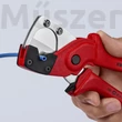 KNIPEX 90 10 185 csővágó többrétegű és pneumatikus tömlőkhöz, Ø 20 mm-ig