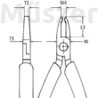 KNIPEX 36 22 125 elektronikai beültetőfogó, 125 mm