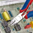 KNIPEX 77 02 120 H elektronikai oldalcsípőfogó behelyezett keményfém vágóéllel, 120 mm