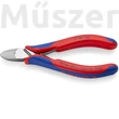 KNIPEX 77 02 130 elektronikai oldalcsípőfogó, kerek fej, kis fazettával, 130 mm