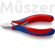 KNIPEX 77 32 115 elektronikai oldalcsípőfogó, csúcsos fej, kis fazettával, 115 mm
