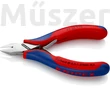 KNIPEX 77 32 115 elektronikai oldalcsípőfogó, csúcsos fej, kis fazettával, 115 mm