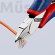 KNIPEX 77 32 115 elektronikai oldalcsípőfogó, csúcsos fej, kis fazettával, 115 mm