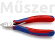 KNIPEX 77 32 120 H elektronikai oldalcsípőfogó behelyezett keményfém vágóéllel, 120 mm