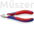 KNIPEX 77 32 130 elektronikai oldalcsípőfogó, csúcsos fej, kis fazettával, 130 mm