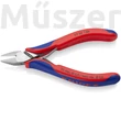 KNIPEX 77 32 130 elektronikai oldalcsípőfogó, csúcsos fej, kis fazettával, 130 mm