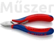 KNIPEX 77 42 115 elektronikai oldalcsípőfogó, csúcsos fej, fazetta nélkül, 115 mm