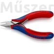 KNIPEX 77 52 115 elektronikai oldalcsípőfogó, csúcsos lapos fej, kis fazettával, 115 mm