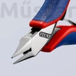 KNIPEX 77 72 115 elektronikai oldalcsípőfogó, csúcsos mini fej, kis fazettával, 115 mm