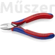 KNIPEX 77 82 130 elektronikai oldalcsípőfogó, kerek fej, fazetta nélkül, 130 mm
