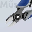 KNIPEX 79 12 125 precíziós elektronikai oldalcsípőfogó, kis fazettával, 125 mm