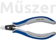 KNIPEX 79 22 125 precíziós elektronikai oldalcsípőfogó, kis fazettával, 125 mm