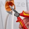 KNIPEX 13 46 165 VDE 1000 V szigetelt huzalcsupaszító-köpenyeltávolító fogó, 165 mm