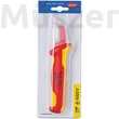 KNIPEX 98 55 szigetelt kábelcsupaszító kés csúszósaruval