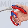 KNIPEX 95 05 20 SB villanyszerelő olló, hajlított, 160 mm