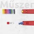 KNIPEX TetheredTool klipszek 3 db szerszámokhoz, piros