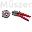 KNIPEX 97 33 02 MultiCrimp krimpelő fogó cseretárral, szigetelt, szigeteletlen és PV csatlakozókhoz