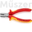 KNIPEX 97 68 145 A VDE 1000 V szigetelt krimpelő fogó érvéghüvelyhez, 145 mm