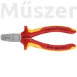 KNIPEX 97 68 145 A VDE 1000 V szigetelt krimpelő fogó érvéghüvelyhez, 145 mm