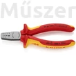 KNIPEX 97 68 145 A VDE 1000 V szigetelt krimpelő fogó érvéghüvelyhez, 145 mm