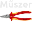 KNIPEX 97 78 180 VDE 1000 V szigetelt krimpelő fogó érvéghüvelyhez, 180 mm