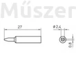 Weller XNT B pákahegy 2.4 mm átmérő