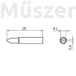 Weller XNT D pákahegy 4.0 mm átmérő