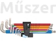 Wera 3950/9 Hex-Plus Multicolour Imperial Stainless 1 Imbuszkulcs készlet rozsdamentes