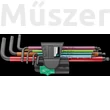 Wera 950/7 Hex-Plus Multicolour Magnet 1 Black Laser imbuszkulcs készlet mágneses funkcióval
