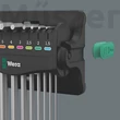 Wera 950/9 Hex-Plus 8 Imbuszkulcs készlet krómbevonat és mágnes