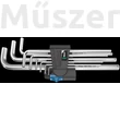 Wera 950/9 L Hex-Plus HF1 imbuszkulcs készlet tartó funkcióval, krómozott