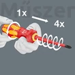 Wera 826 T Kraftform Kompakt Turbo 1 áttételes csavarhúzó markolat