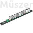 Wera Magnetic Socket Rail C 4 Zyklop Socket Set, gépi dugókulcs készlet 9 db, 1/2