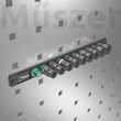 Wera Magnetic Socket Rail C 4 Zyklop Socket Set, gépi dugókulcs készlet 9 db, 1/2