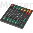 Wera 9710 Foam Insert Screwdriver Set 1, csavarhúzó készlet, metrikus, 18 db