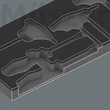 Wera 9713 Foam Insert Hex Scredriver Set 1, imbusz csavarhúzó készlet, metrikus, 12 db