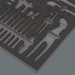 Wera 9853 Foam Insert Kraftform Kompakt Maintenance Set 1 habtálca