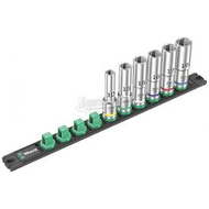 Wera Magnetic Socket Rail C Deep 1 Socket Set, gépi dugókulcs készlet 6 db, 1/2"