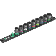 Wera Magnetic Socket Rail C Impaktor 1 Socket Set, gépi dugókulcs készlet 9 db, 1/2"