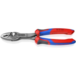 KNIPEX 82 02 200 TwinGrip csúszócsuklós markoló fogó, KnipexTend kétkomponensű nyéllel, 200 mm