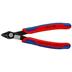 KNIPEX 78 91 125 precíziós vágófogó, szerszámacélból, kemény dróthoz, huzalszorítóval, 125 mm