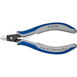 KNIPEX 79 12 125 precíziós elektronikai oldalcsípőfogó, kis fazettával, 125 mm