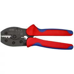 KNIPEX 97 52 33 PreciForce önbeállító krimpelő fogó szigeteletlen kábelsarukhoz és kábelösszekötőkhöz, 8...20 AWG, 0.5...10 mm2 keresztmetszetű kábelekhez
