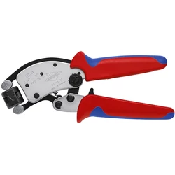 KNIPEX 97 53 19 TwistorT önbeállító krimpelő fogó érvéghüvelyelkhez elfordítható fejjel, trapéz alakú krimpeléssel